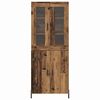 vidaXL Highboard Wandmontiert Altholz 69,5 x 34 x 180 cm Holzwerkstoff