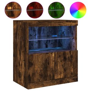 vidaXL Sideboard mit LED-Leuchten R&auml;uchereiche 60x37x67 cm