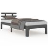 vidaXL Massivholzbett Grau 90x200 cm
