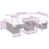 vidaXL Garten-Sofa-Set mit Speicher 11 pcs Schwarz Poly Rattan