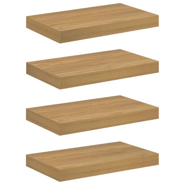 vidaXL Wandregal 4 pcs Braun 40 x 23,5 x 4 cm Holzwerkstoff