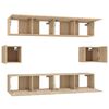 vidaXL 6-tlg. TV-Schrank-Set Sonoma-Eiche Holzwerkstoff