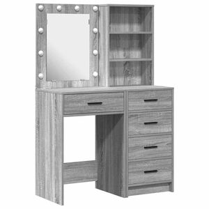 vidaXL Schminktisch 2 stk. Grau 50 x 41 x 135 cm Holzwerkstoff