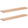 vidaXL Fensterb&auml;nke 2 stk. Natur 100 x 15 x 2 cm Massivholz Buche