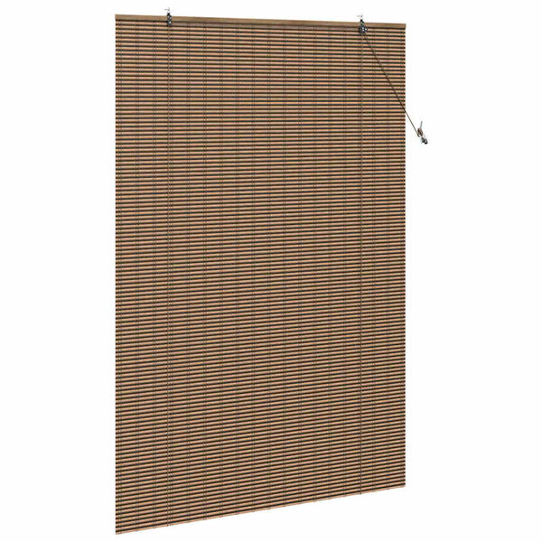 vidaXL Rollo mit Vorh&auml;ngen Braun 140 x 220 cm Bambus