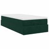 vidaXL Ottoman-Bett mit Matratze Dunkelgr&uuml;n 90x190 cm Samt