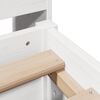 vidaXL Massivholzbett mit Regal ohne Matratze Weiß 150x200 cm Kiefer
