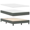 vidaXL Boxspringbett mit Matratze Dunkelgrau 120 x 190 cm Stoff