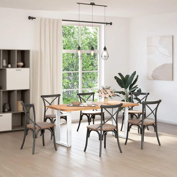 vidaXL Esstischbeine U-Form 2 Stk. Wei&szlig; 50x(72-73) cm Stahl