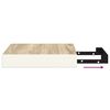 vidaXL Schweberegale 4 Stk. Eichen-Optik und Wei&szlig; 23x23,5x3,8 cm MDF