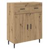 vidaXL Highboard mit Schubladen 2 pcs Artisan-Eiche Holzwerkstoff