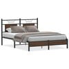 vidaXL Bettgestell ohne Matratze Braun Eiche 140x190 cm Holzwerkstoff