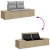 vidaXL Sofa Set mit Kissen 7 pcs Poly-Rattan