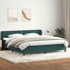 vidaXL Boxspringbett mit Matratzen Dunkelgr&uuml;n 200x210 cm Samt