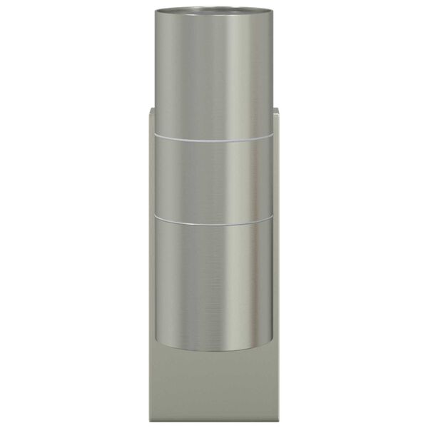 vidaXL Außenwandleuchte Silber 7 x 10 x 22 cm Edelstahl und Glas