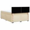 vidaXL Boxspringbett mit Matratze Creme 140x190 cm Stoff