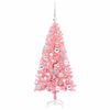 vidaXL Weihnachtsbaum mit 150 LEDs mit Ständer Rosa 120 cm PVC