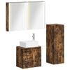 vidaXL Badezimmerm&ouml;bel-Set 4 pcs Ger&auml;ucherte Eiche