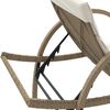 vidaXL Sonnenliegen 2 Stk. mit Tisch Beige Poly Rattan