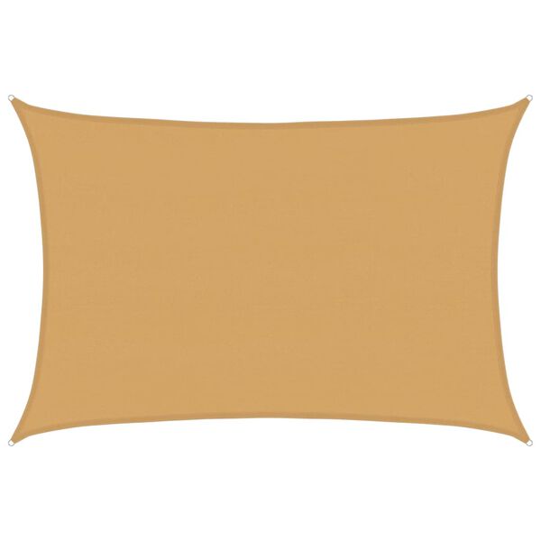 vidaXL Sonnensegel 160 g/m&sup2; Rechteckig Sandfarben 5x6 m HDPE