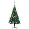 vidaXL K&uuml;nstlicher Weihnachtsbaum mit Beleuchtung & Kugeln Gr&uuml;n 180 cm