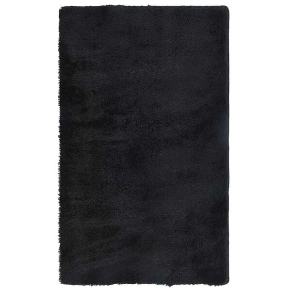 vidaXL Teppich Shaggy Hochflor NAVARRA Schwarz 60x100 cm Polyester
