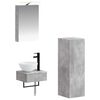 vidaXL Badezimmerschrank-Set 4 pcs Betongrau 40 x 10,5 x 60,5 cm