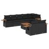vidaXL Patio Sofa Set 9-Sitzer Black