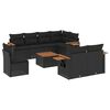 vidaXL Patio Sofa Set 9-Sitzer Black