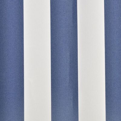 vidaXL Markisenbespannung Canvas Blau & Weiß 6x3 m (ohne Rahmen)