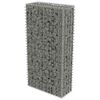 vidaXL Gabionenwand mit Abdeckung Verzinkter Stahl 50&times;20&times;100 cm
