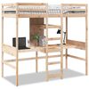 vidaXL Hochbett ohne Matratze 75x190 cm Massivholz Kiefer