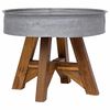 vidaXL Couchtisch Gemischtes Altholz 60x45 cm Silbern