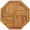 vidaXL Tischplatte 70x70x2,5 cm Achteckig Massivholz Teak