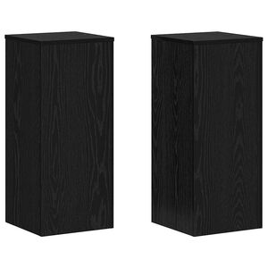 vidaXL Pflanzenst&auml;nder 2 Stk. Schwarz Eichen-Optik 30 x 30 x 70 cm