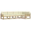 vidaXL Outdoor-Sofagarnitur 4 stk. Wei&szlig; und Creme Polyester