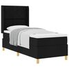 vidaXL Boxspringbett mit Matratze Schwarz 80 x 200 cm Stoff