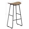 vidaXL Barhocker 4 Stk. Altholz Teak