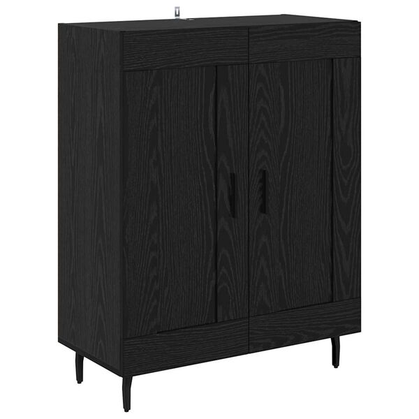 vidaXL Sideboard Schwarz Eichen-Optik 69,5 x 34 x 90 cm