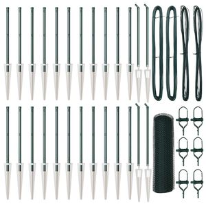 vidaXL Schwei&szlig;drahtzaun mit Spikes 50 x 0,5 m (B x H)