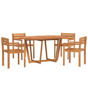 vidaXL 5-teiliges Garten-Ess-Set aus Massivholz Akazie