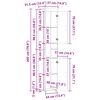 vidaXL Badezimmerschrank-Set TULUM Altholz 37 x 31,5 x 203 cm