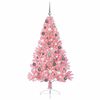 vidaXL K&uuml;nstlicher vorbeleuchteter Weihnachtsbaum Rosa 180 cm PVC