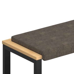 vidaXL Bankkissen Kunstwildleder Dunkelgrau Tiefe 35 cm