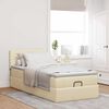 vidaXL Ottoman-Bett mit Matratze Creme 100x200 cm Stoff
