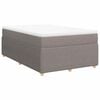 vidaXL Boxspringbett mit Matratze Taupe 120x200 cm Stoff