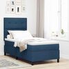 vidaXL Boxspringbett mit Matratze mit Kopfteil Blau 80 x 200 cm Stoff