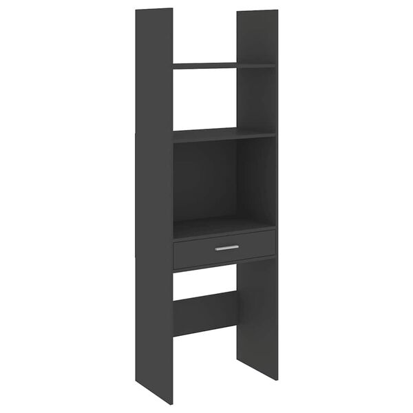 vidaXL B&uuml;cherregal Grau 60x35x180 cm Holzwerkstoff