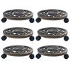 vidaXL Pflanzenroller 6 Stk. Bronze 30 cm Kunststoff