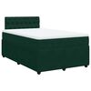 vidaXL Boxspringbett mit Matratze Dunkelgr&uuml;n 120x200 cm Samt